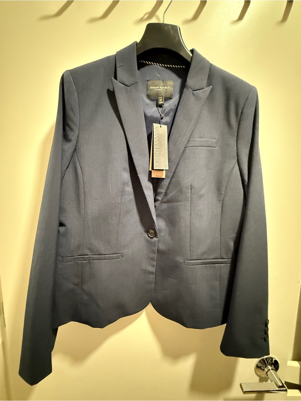 Banana Republic Dark Navy Tailored Single-Button Blazer